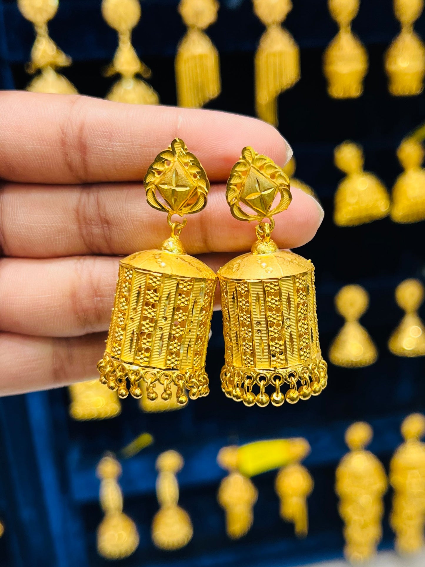 Stylish Gold Plated Jhumka for Party Wear Mirpur Jewelry City