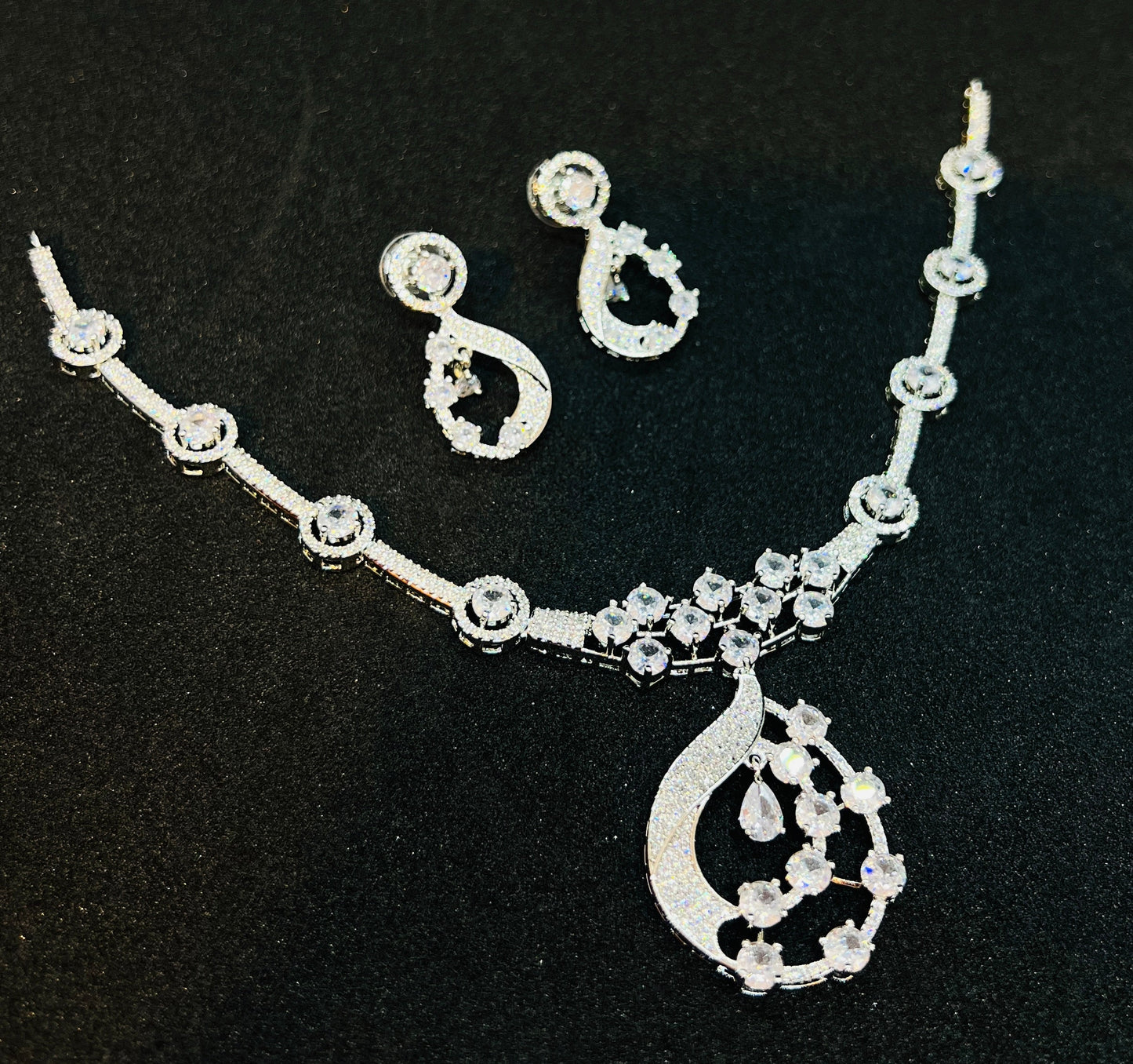 Royal Diamond Cut Necklace & Earrings Set Mirpur Jewelry City