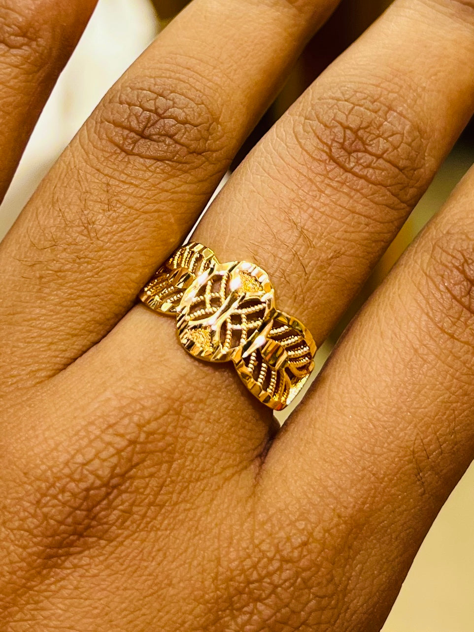 Lightweight Gold Polish Ring | Comfortable Wear Mirpur Jewelry City
