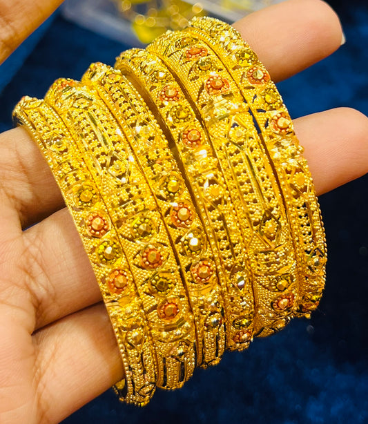 Luxury Bridal Churis – Exquisite Gold-Plated Wedding Bangles