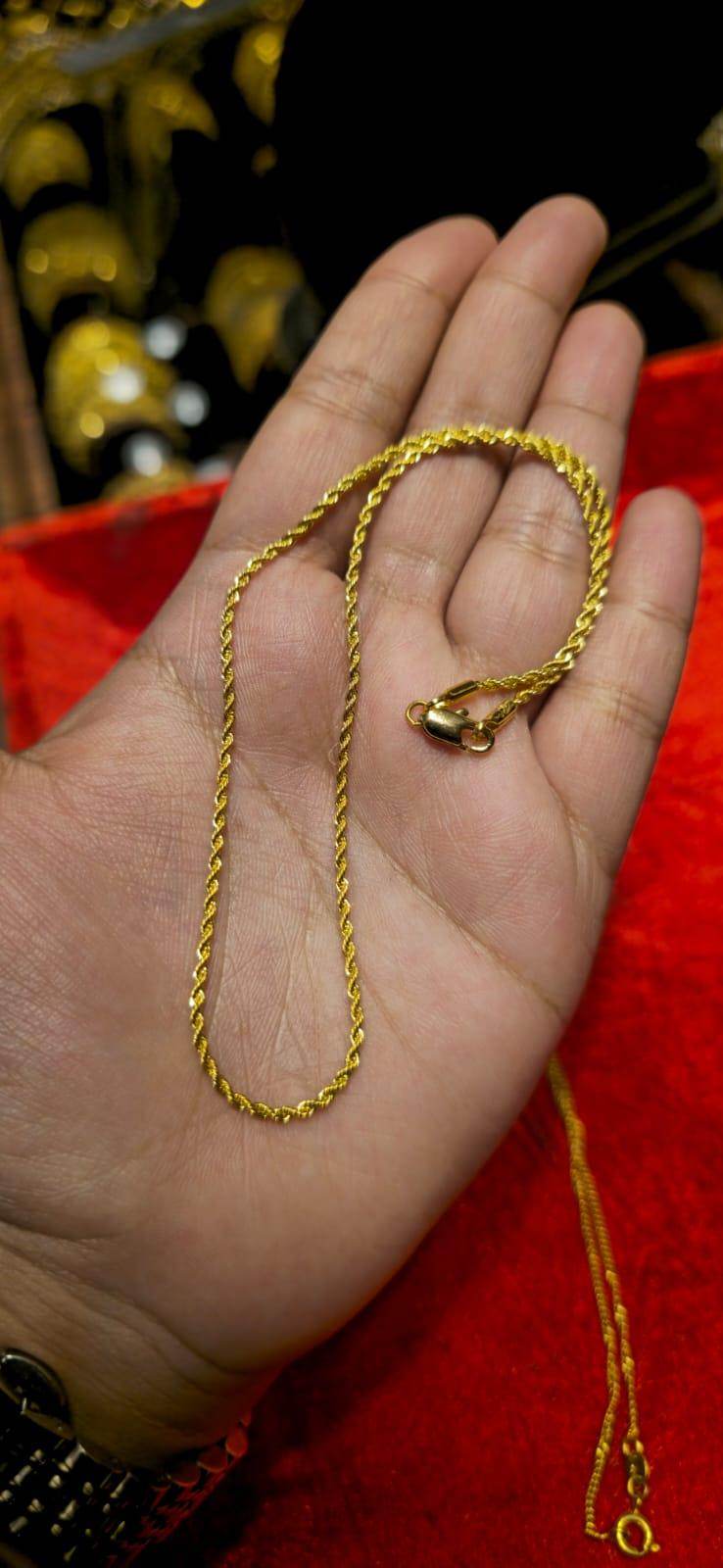 Elegant 16-Inch Gold-Plated Chain – Timeless Shine & Durability - Mirpur Jewelry City