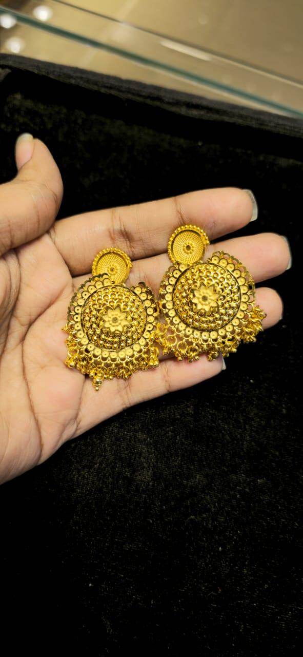 Elegant Gold-Plated Earrings – Timeless Luxury - Mirpur Jewelry City