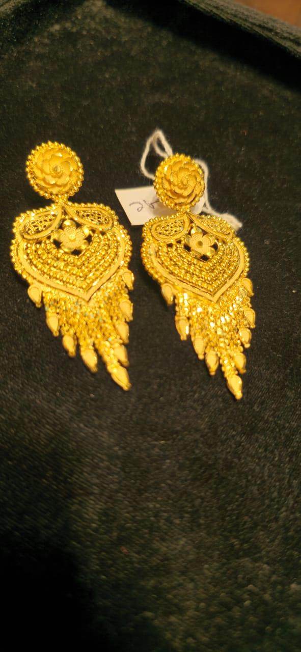 Elegant Gold-Plated Earrings – Timeless Luxury - Mirpur Jewelry City
