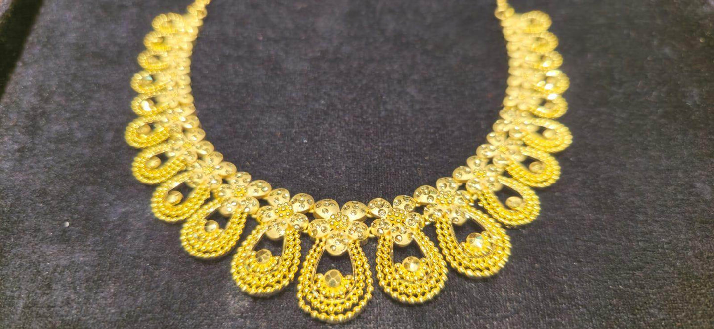 Elegant Gold-Plated Necklace – Timeless Luxury - Mirpur Jewelry City
