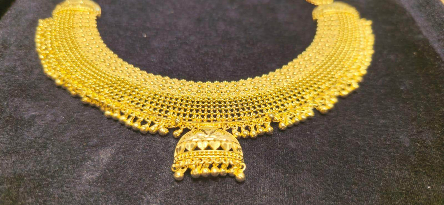 Elegant Gold-Plated Necklace – Timeless Luxury - Mirpur Jewelry City