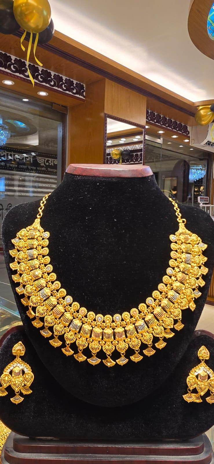 Elegant Gold-Plated Necklace – Timeless Luxury - Mirpur Jewelry City