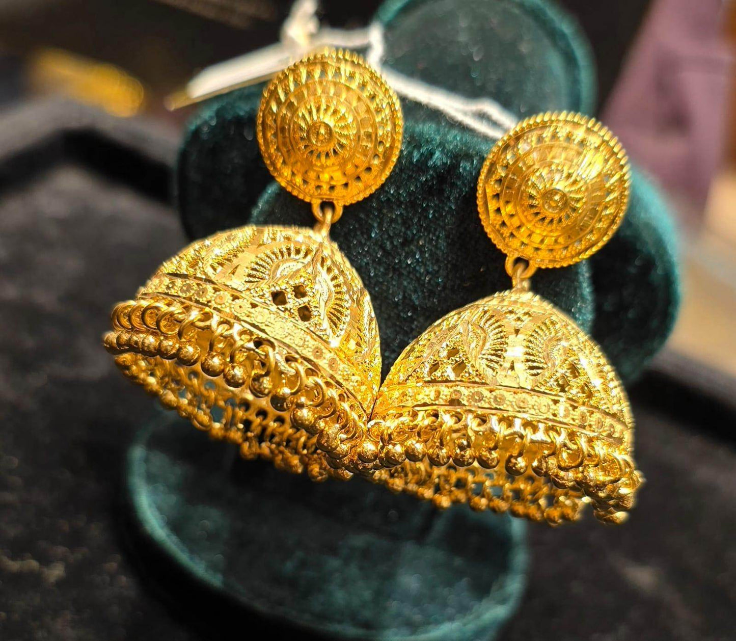 Elegant Gold-Plated jhumka – Timeless Luxury - Mirpur Jewelry City