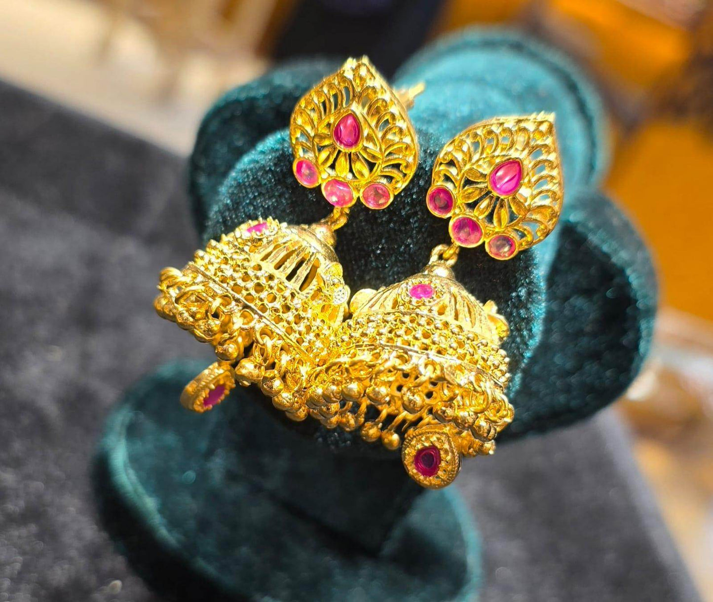 Elegant Gold-Plated Jhumka – Timeless Luxury - Mirpur Jewelry City