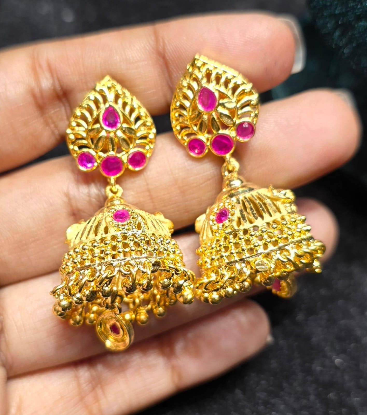 Elegant Gold-Plated Jhumka – Timeless Luxury - Mirpur Jewelry City