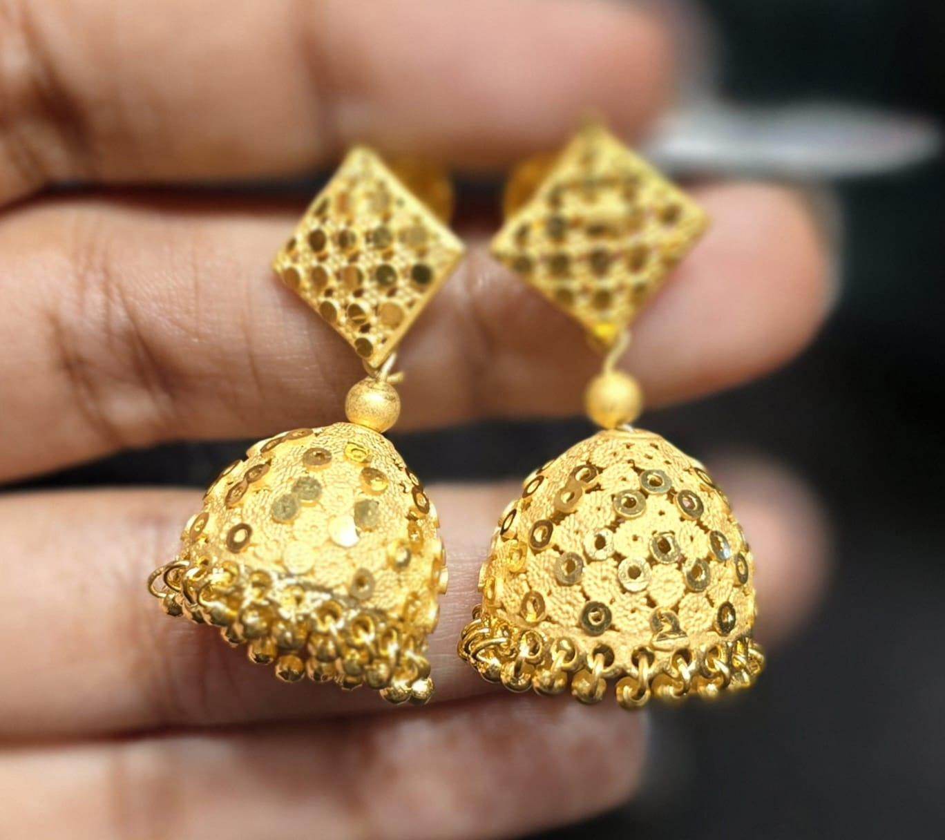 Elegant Gold-Plated jhumka – Timeless Luxury - Mirpur Jewelry City