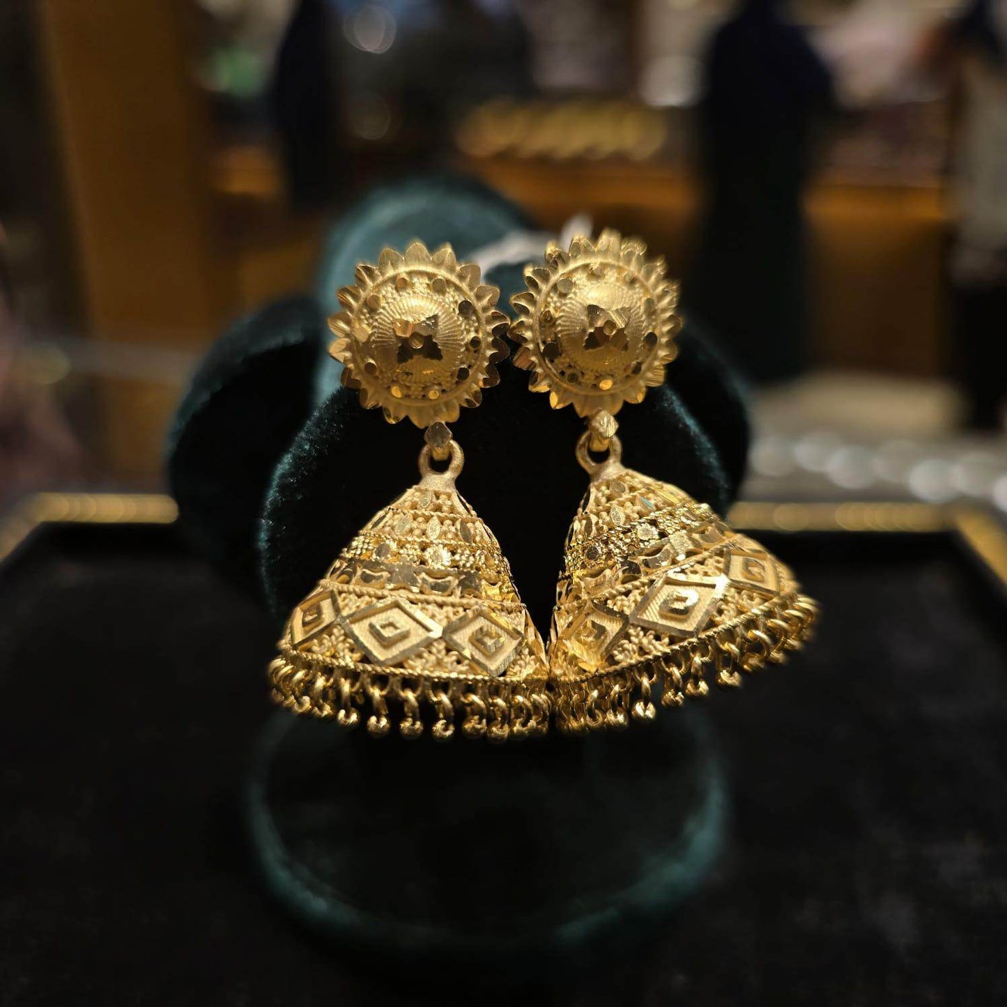 Elegant Gold-Plated jhumka – Timeless Luxury - Mirpur Jewelry City