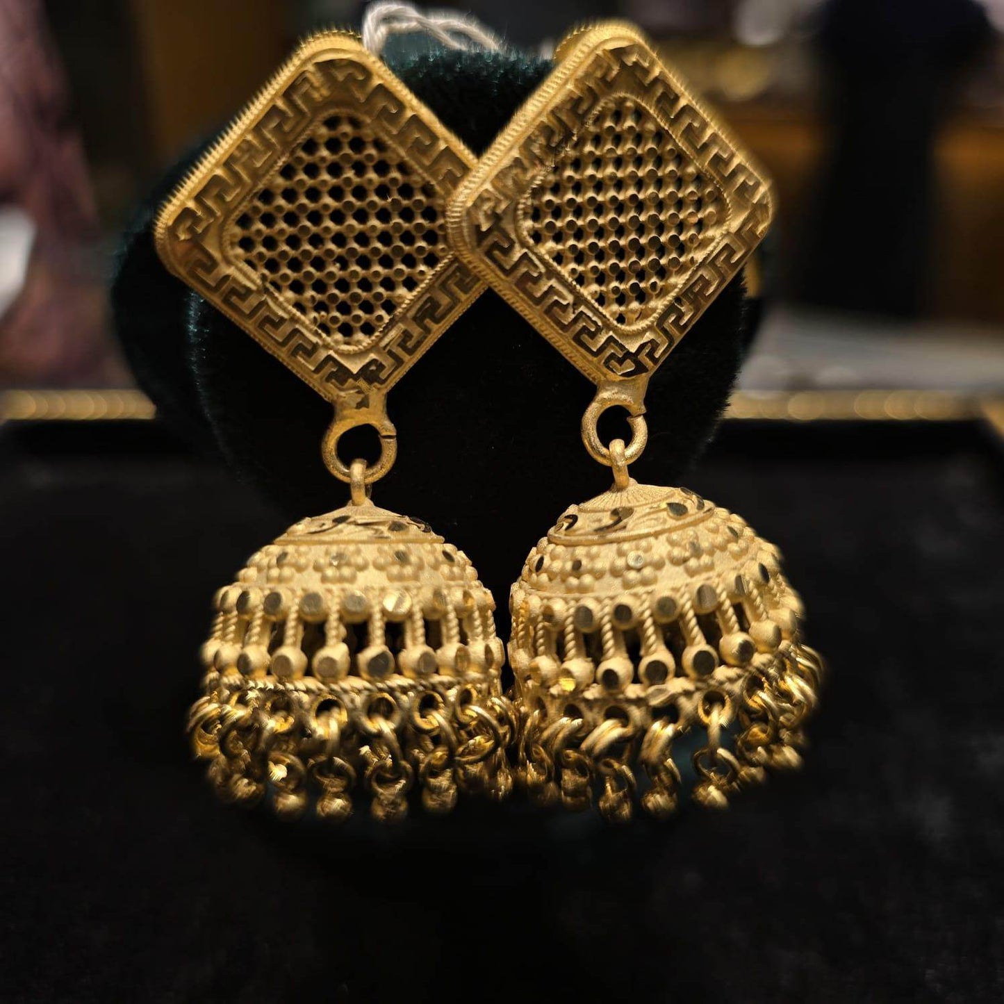 Elegant Gold-Plated jhumka – Timeless Luxury - Mirpur Jewelry City