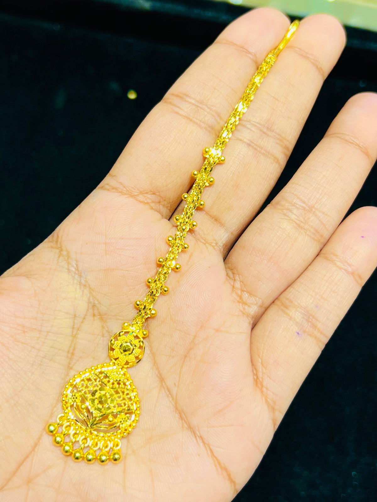 Premium Polish Lightweight Gold Plated Tikli Mirpur Jewelry City