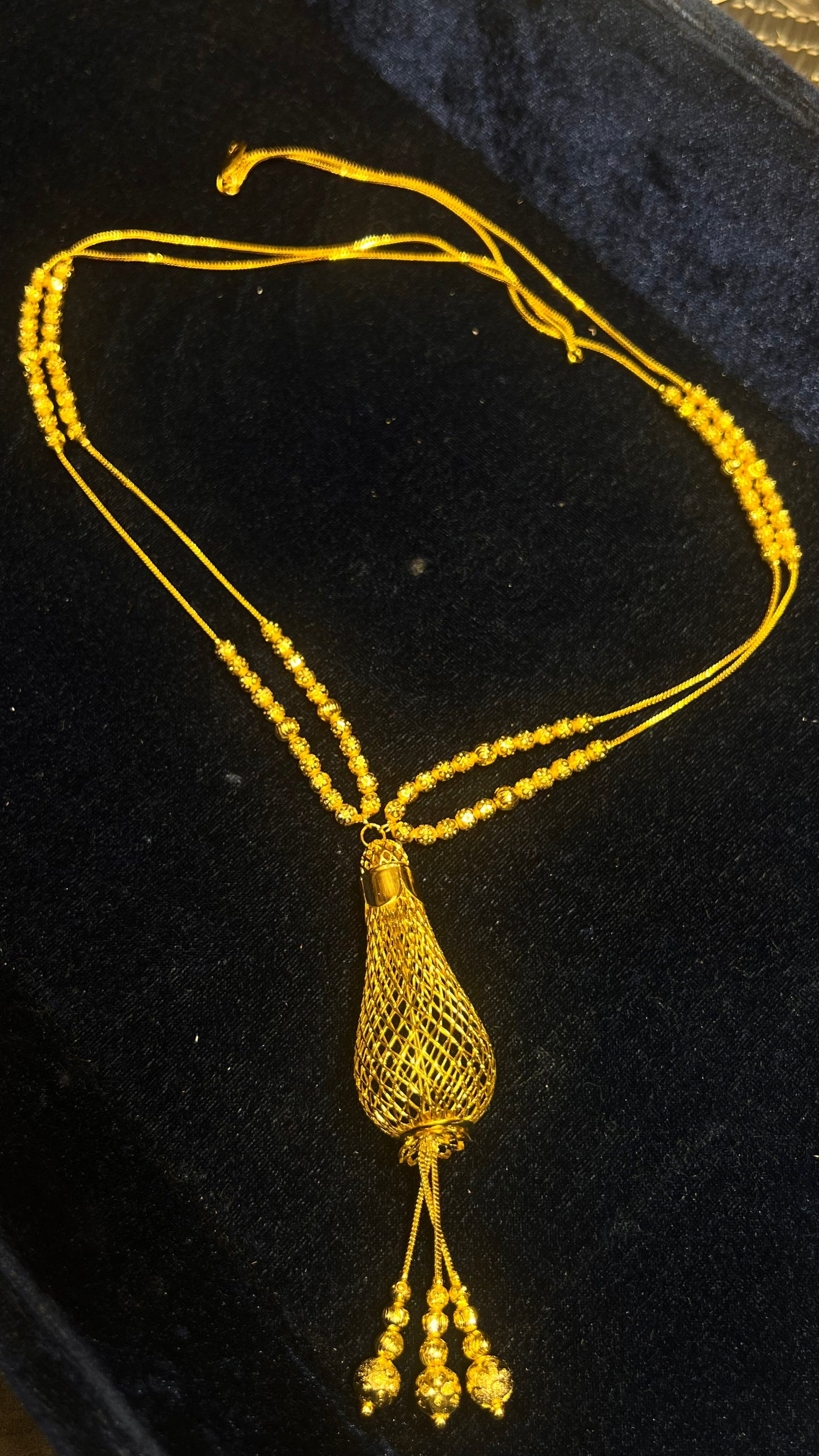 Traditional Gold Plated Mop Chain Mirpur Jewelry City
