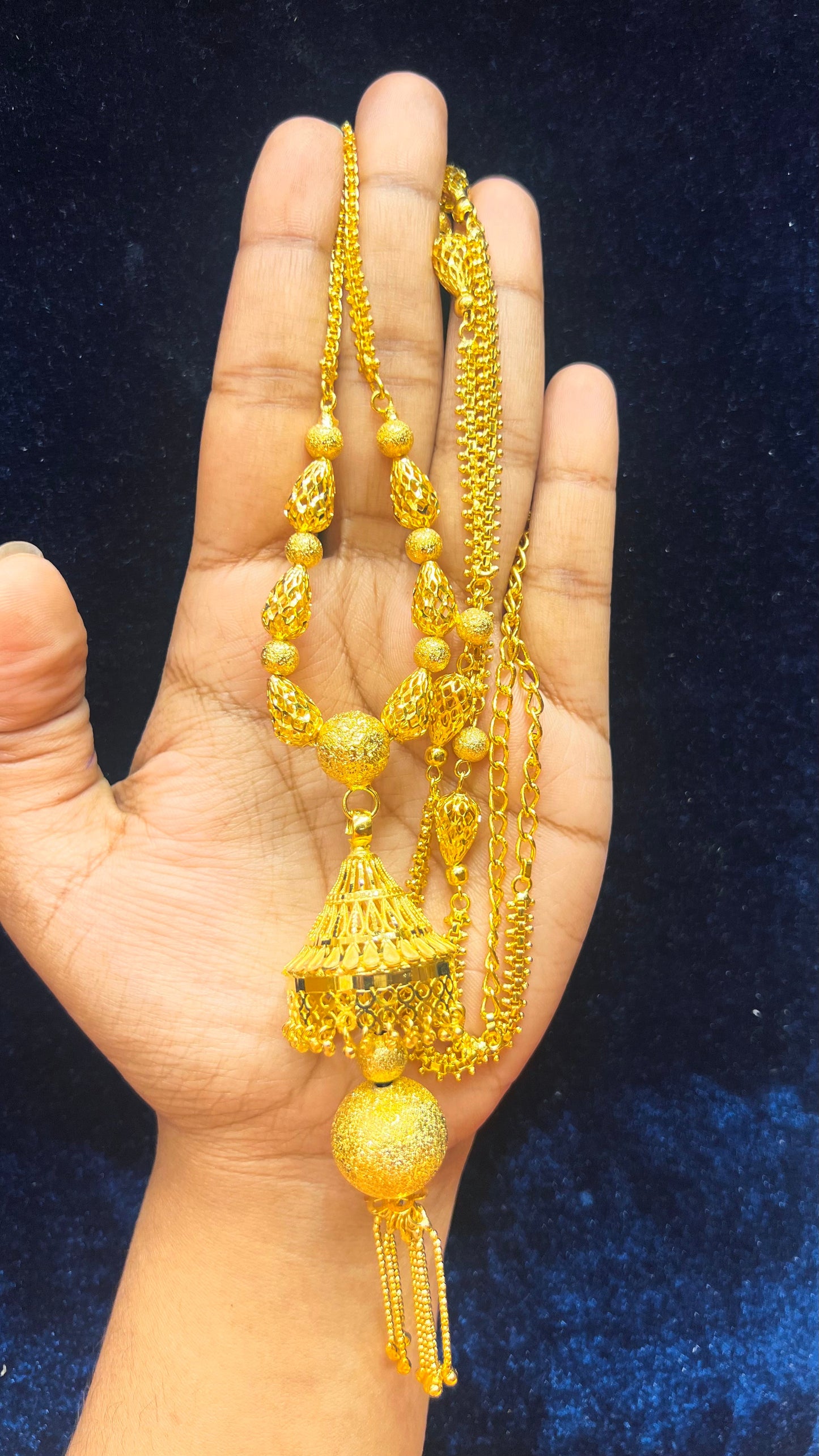 Signature Gold Plated Mop Chain | Premium Traditional Finish Mirpur Jewelry City