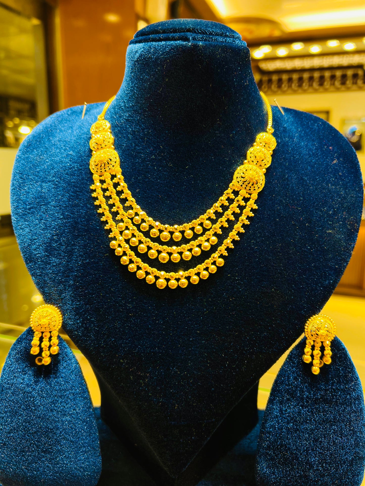 Luxury Bridal Gold Polish Necklace – Royal Collection