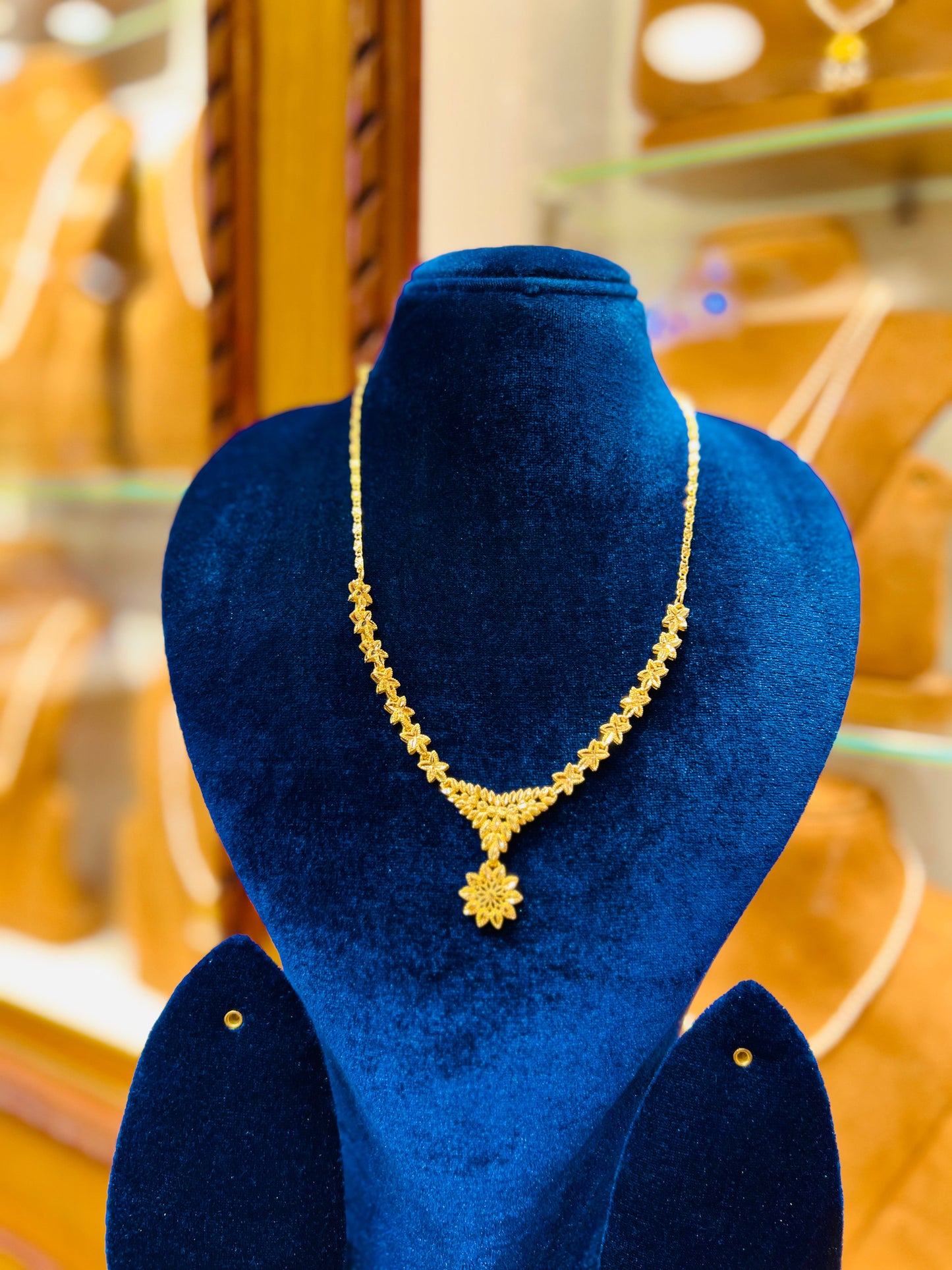 Gold Plated Reception Wear Mop Chain Mirpur Jewelry City