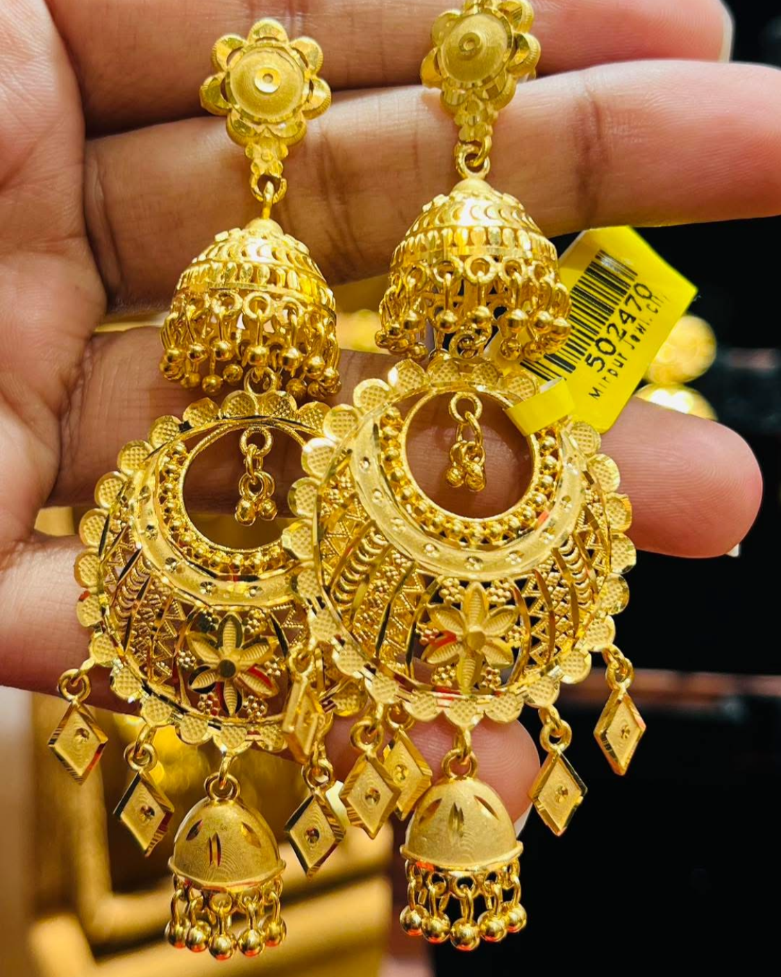 Classic Indian Style Jhumka Earrings Mirpur Jewelry City
