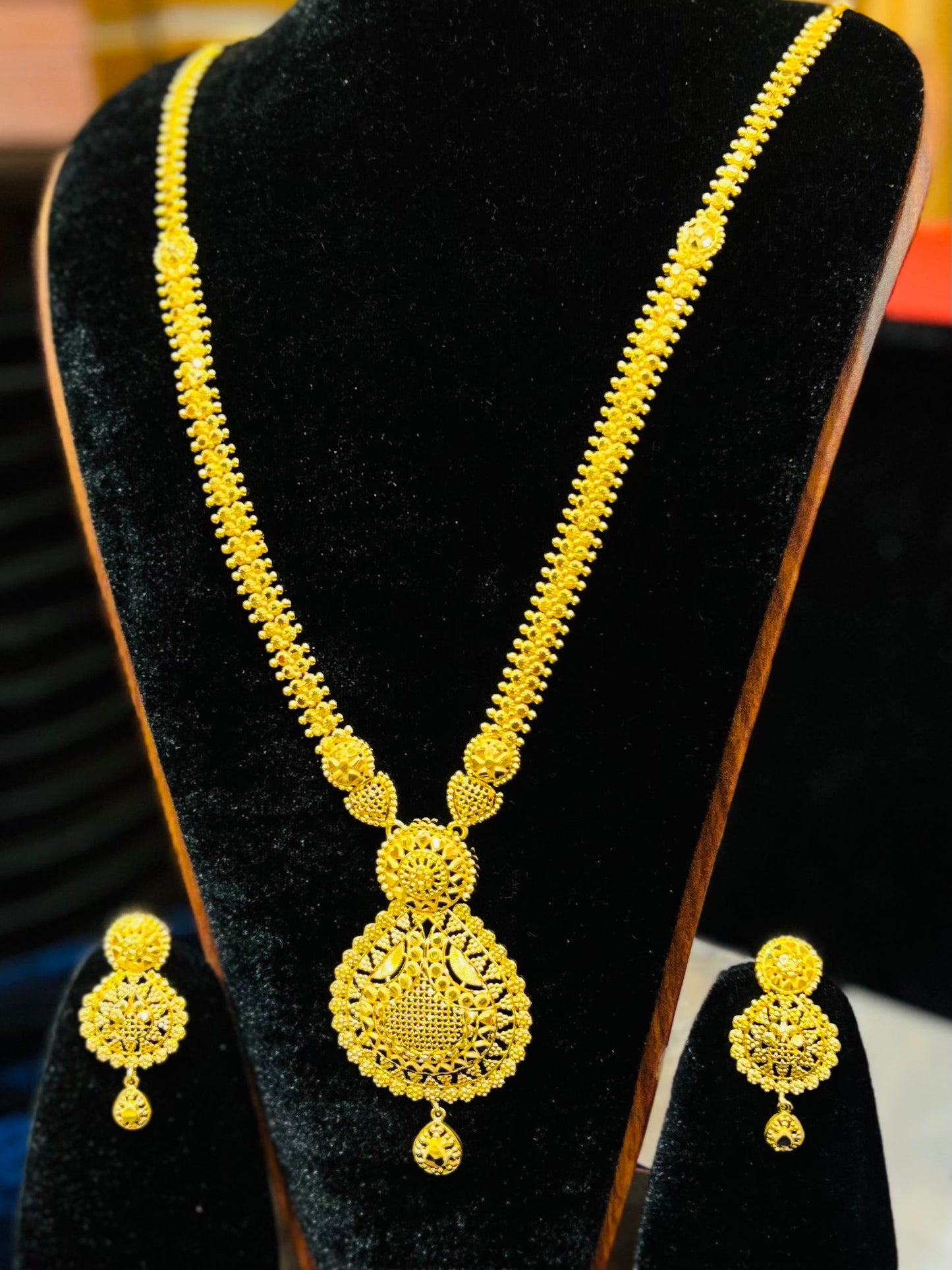 22K Gold Plated Bridal Shita Necklace Set | Bridal Wedding Jewelry Mirpur Jewelry City