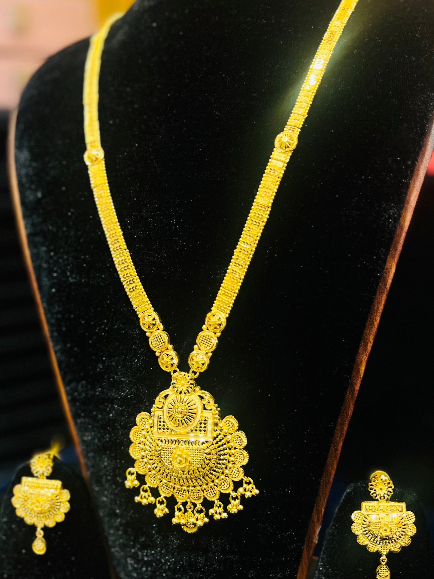 22K Gold Plated Bridal Shita Necklace Set | Bridal Wedding Jewelry Mirpur Jewelry City
