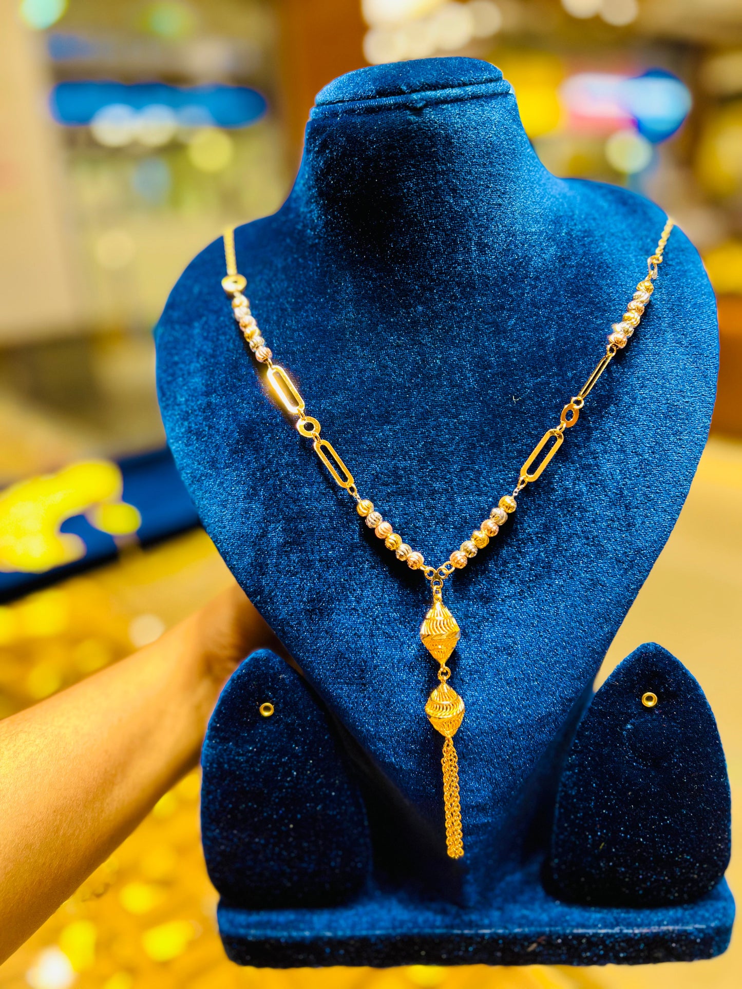 Gold Plated Designer Mop Chain for Women Mirpur Jewelry City
