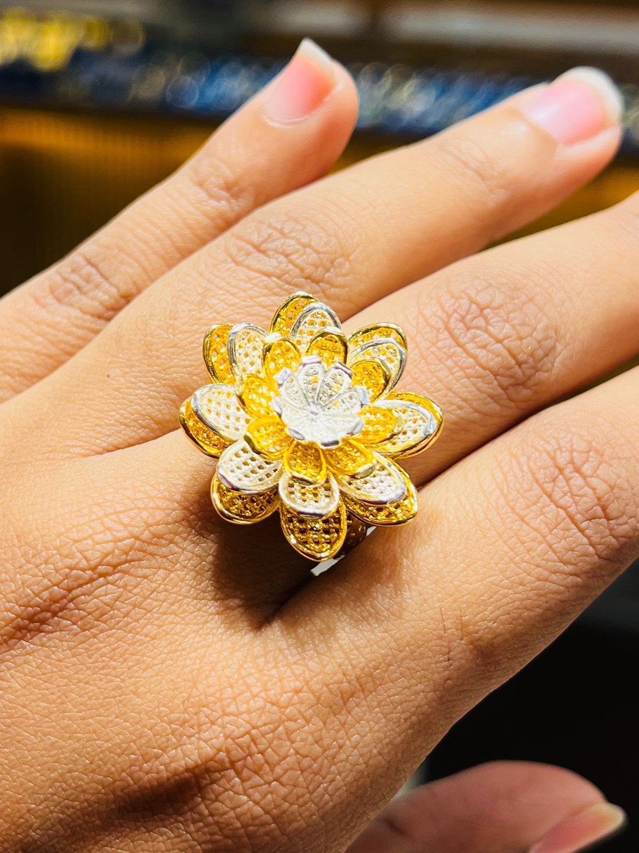✨ 22K Gold-Plated Elegant Ring for Women Mirpur Jewelry City