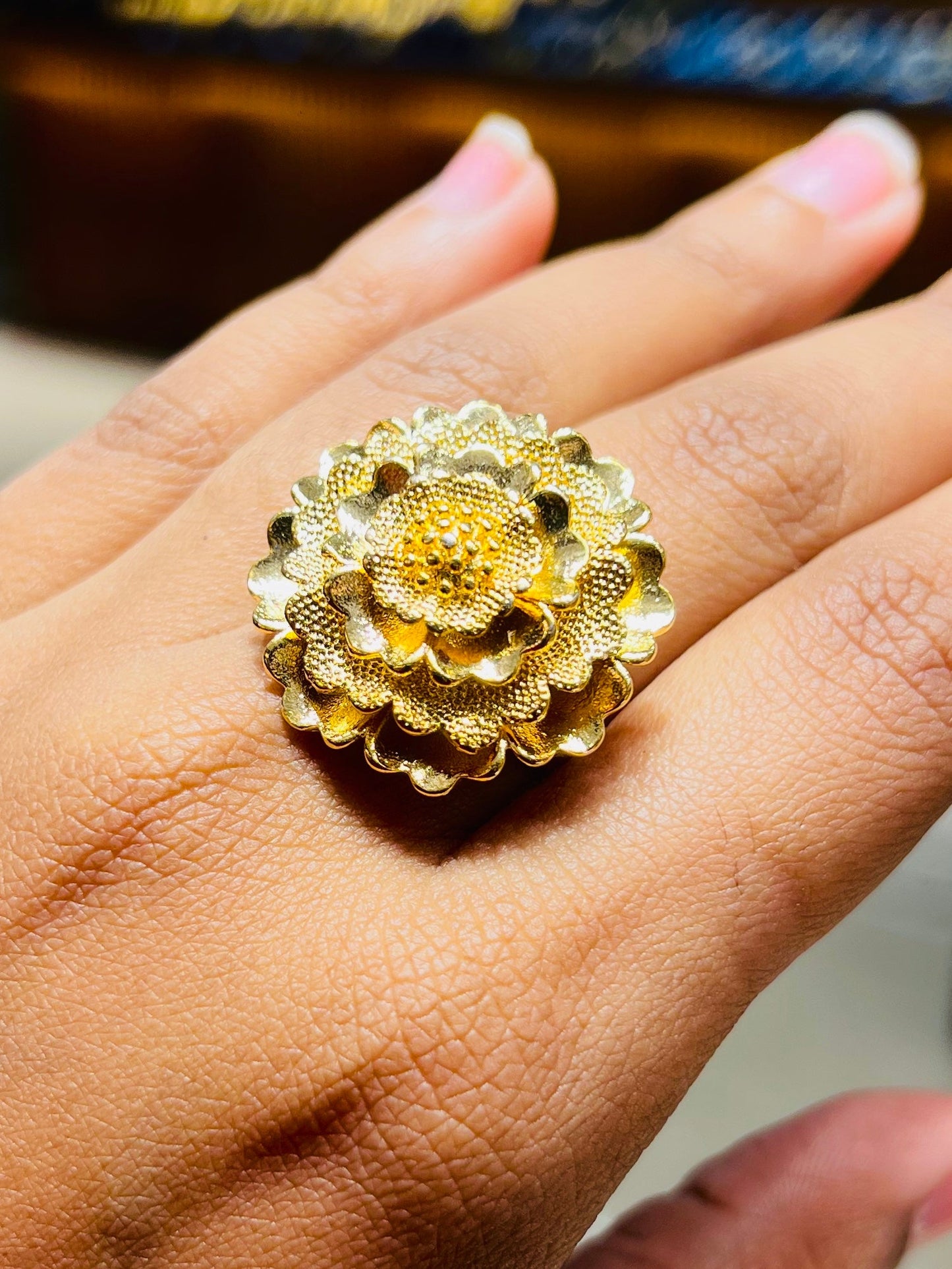 ✨ 22K Gold-Plated Elegant Ring | Long-Lasting Shine Mirpur Jewelry City