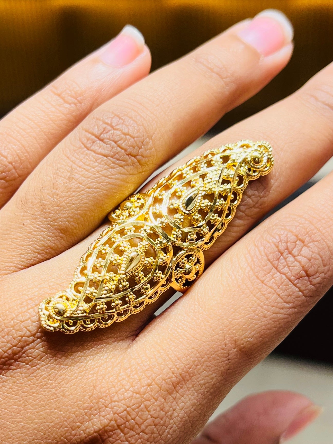 ✨ 22K Gold-Plated Elegant Ring for Women Mirpur Jewelry City