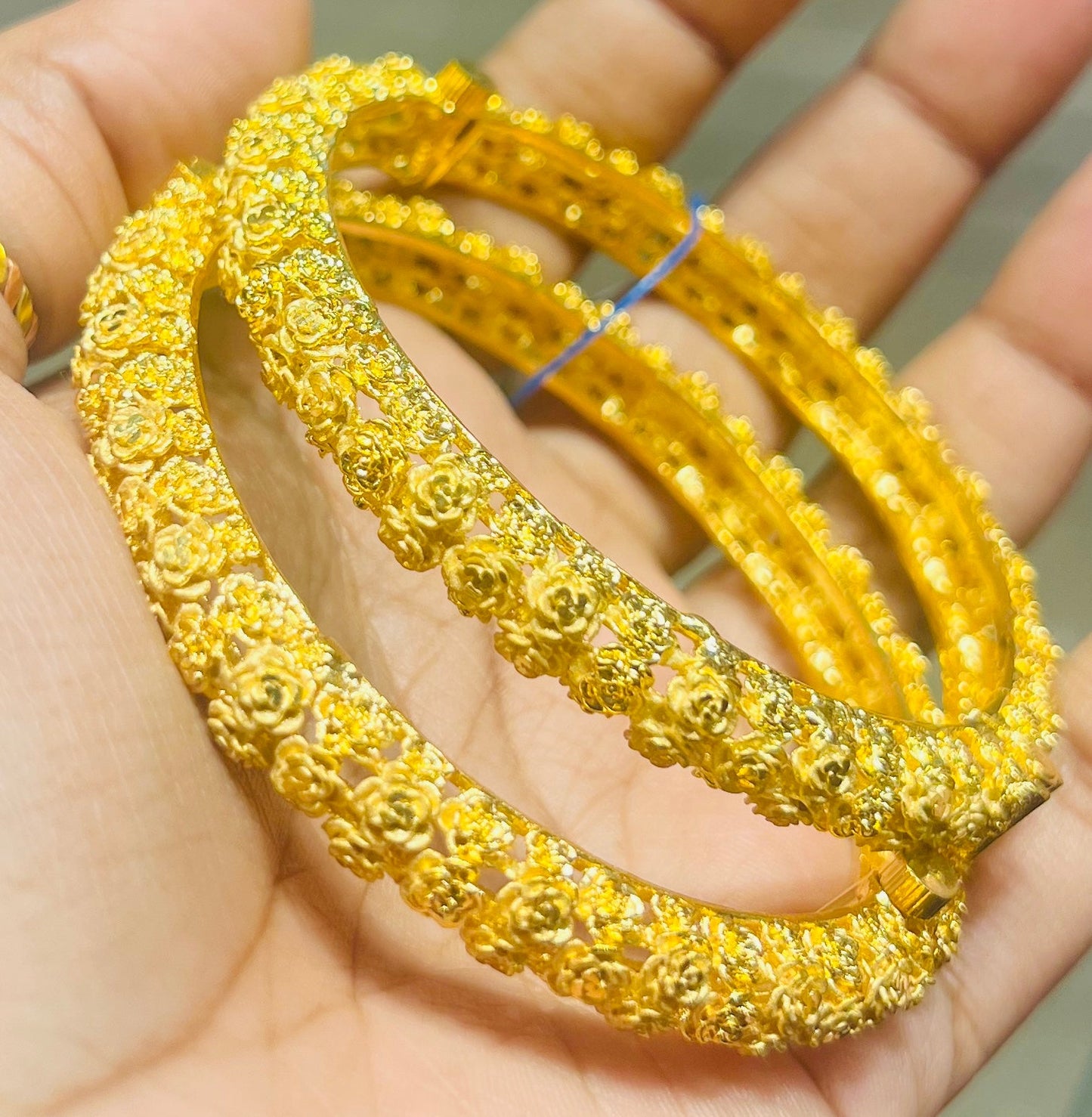 Traditional Style 22K Gold Polish Gulap Bala (1 Pair) Mirpur Jewelry City