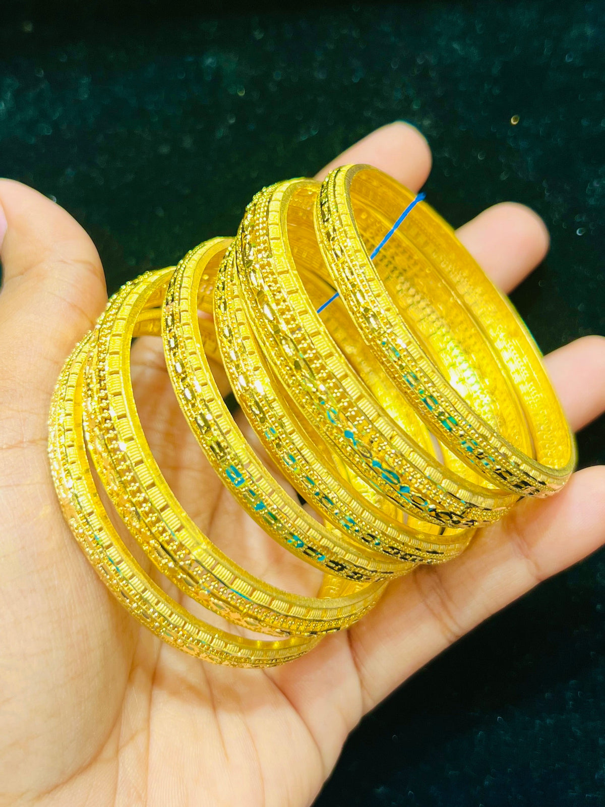 Gold Plated Statement Churi Set – Bold Traditional Bangles for Women Mirpur Jewelry City