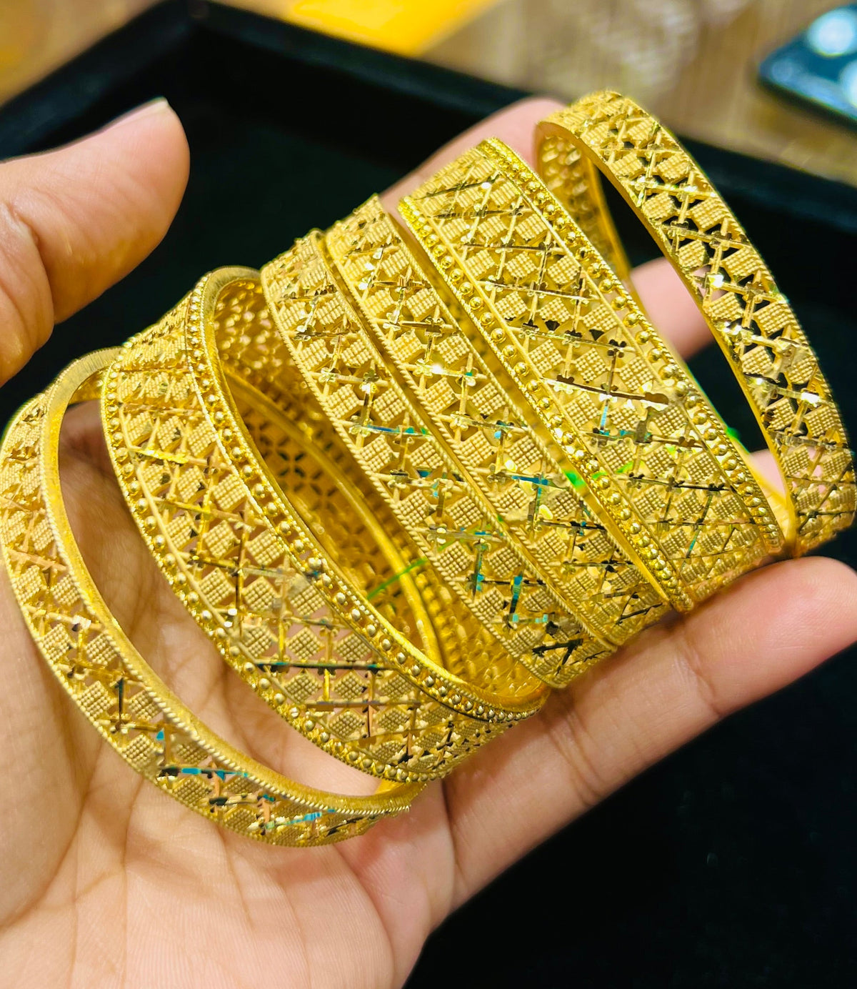 Gold Plated Designer Churi Set – Elegant Traditional Bangles for Women Mirpur Jewelry City