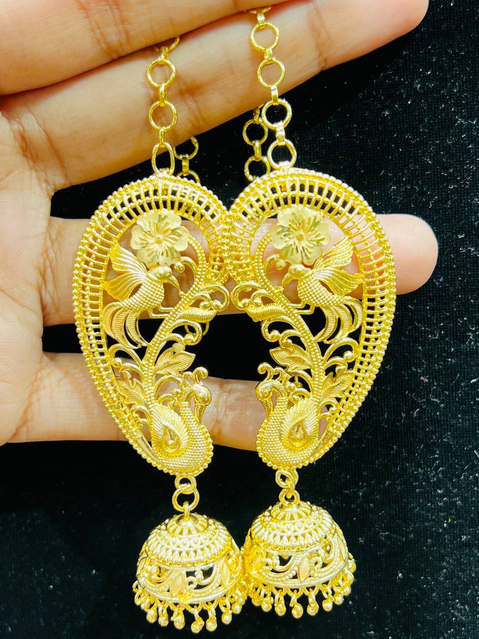 Premium Moyur Jhumka | Elegant Peacock Style