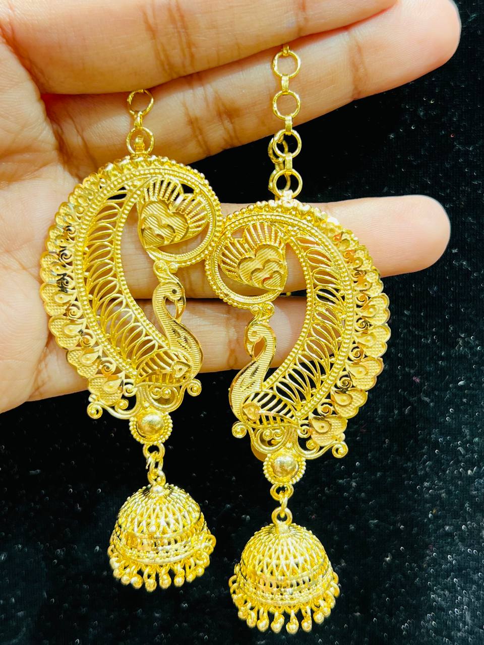 Luxury Moyur Jhumka – Traditional Royal Look