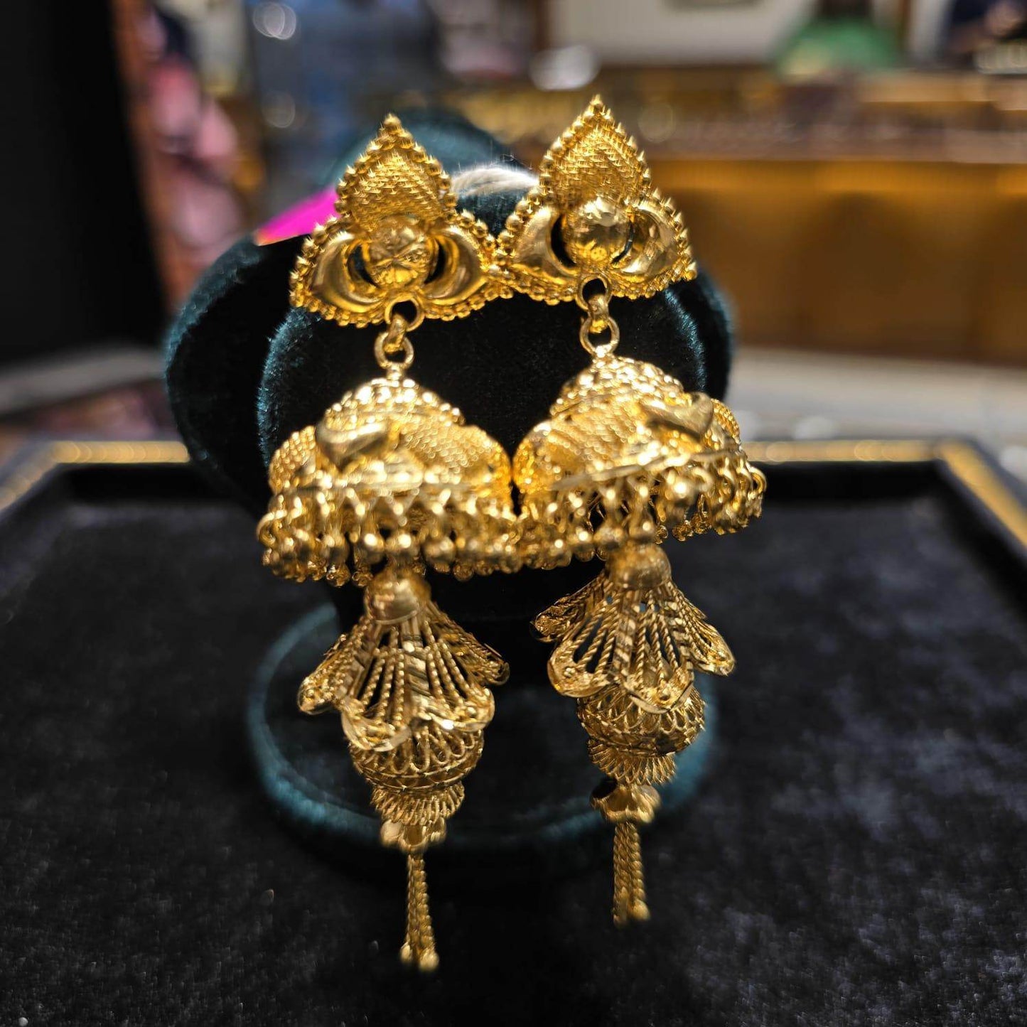Elegant Gold-Plated jhumka – Timeless Luxury - Mirpur Jewelry City
