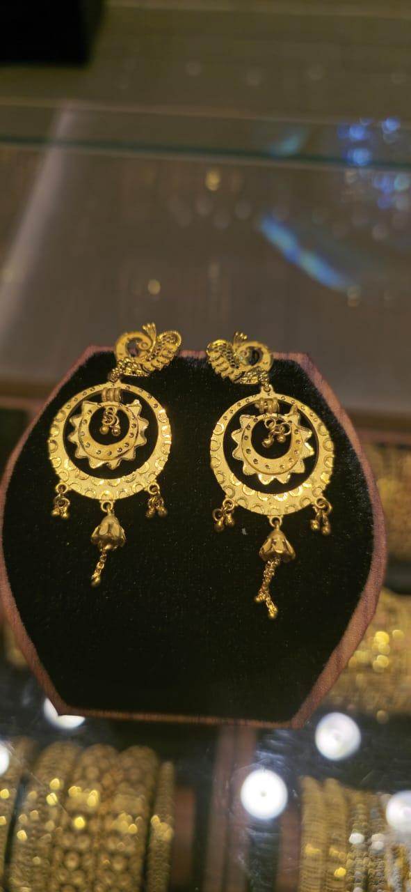 Exquisite Gold-Plated Chand Bali Earrings – A Touch of Royalty - Mirpur Jewelry City
