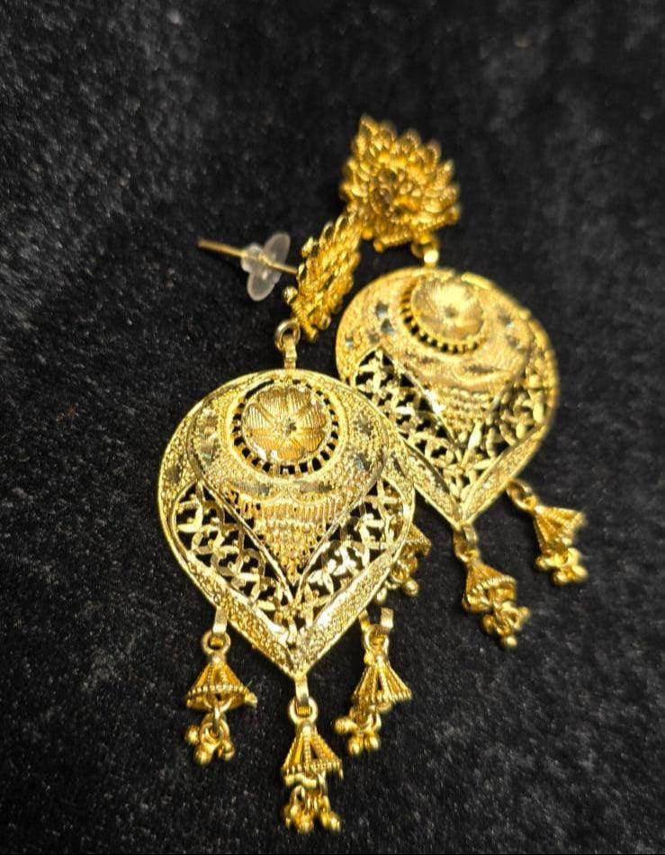 Elegant Gold-Plated Earrings – Timeless Luxury - Mirpur Jewelry City