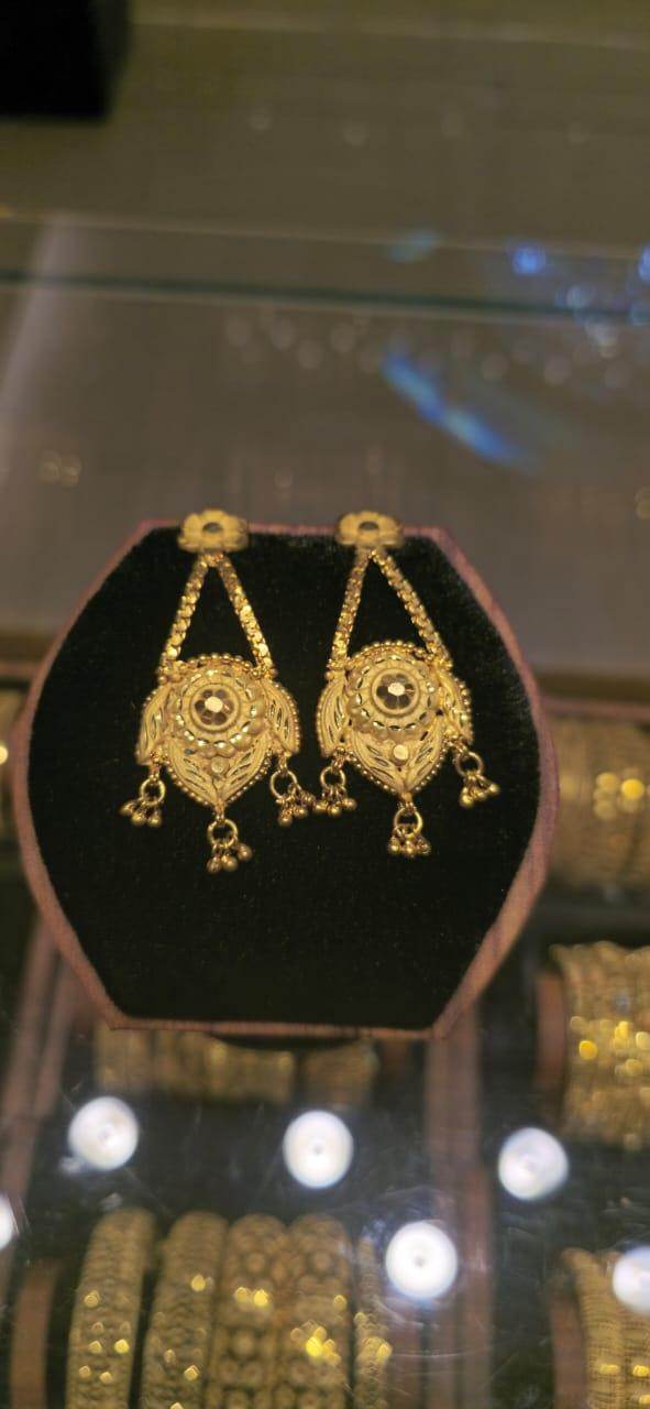 Exquisite Gold-Plated Chand Bali Earrings – A Touch of Royalty - Mirpur Jewelry City