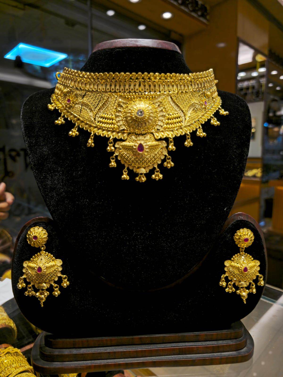 Elegant Gold-Plated Choker Necklace – Mirpur Jewelry City Exclusive - Mirpur Jewelry City
