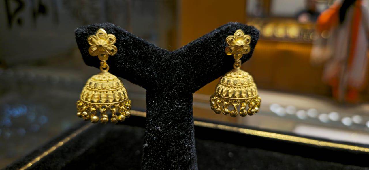 Elegant Gold-Plated mini jhumka – Timeless Luxury - Mirpur Jewelry City