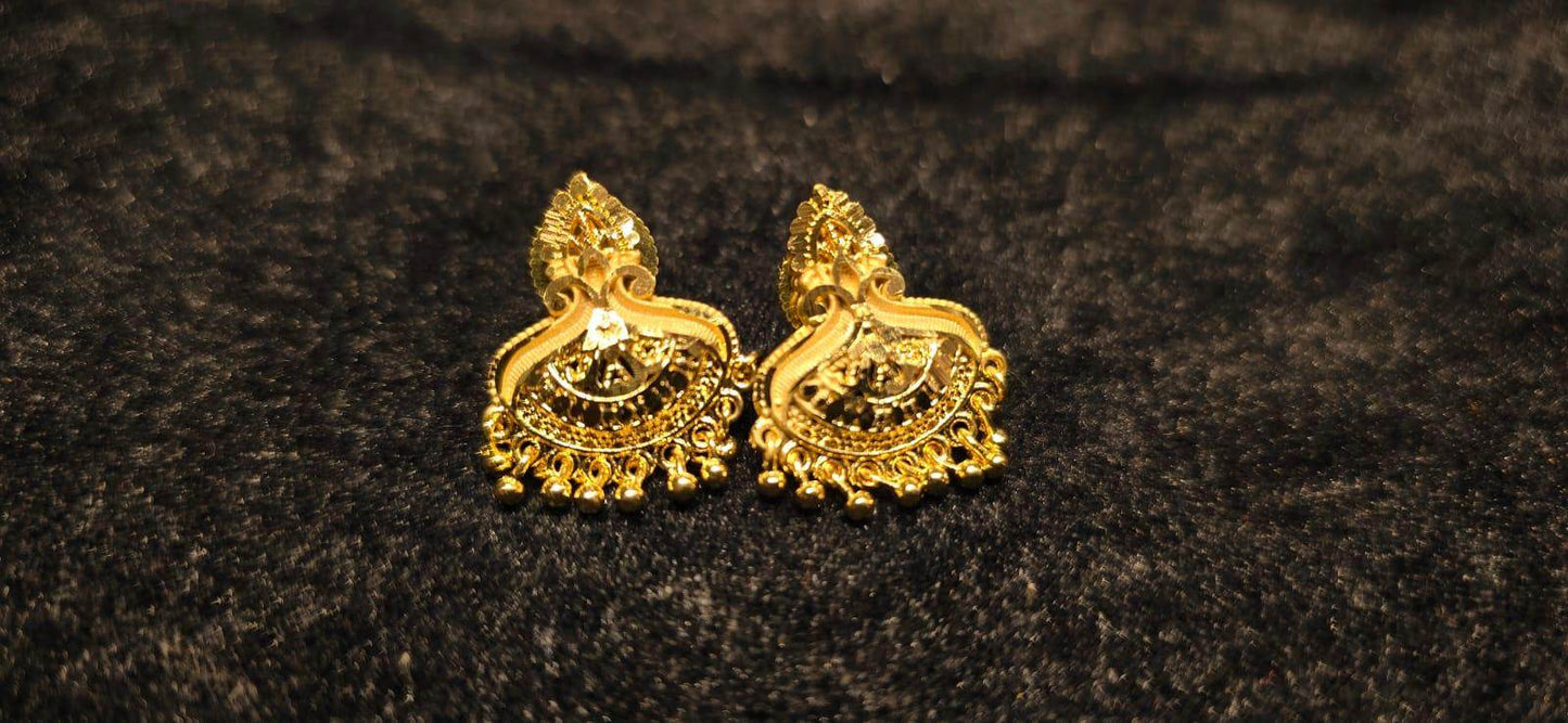 Elegant Gold-Plated Pasha Earrings – Timeless Luxury & Charm - Mirpur Jewelry City