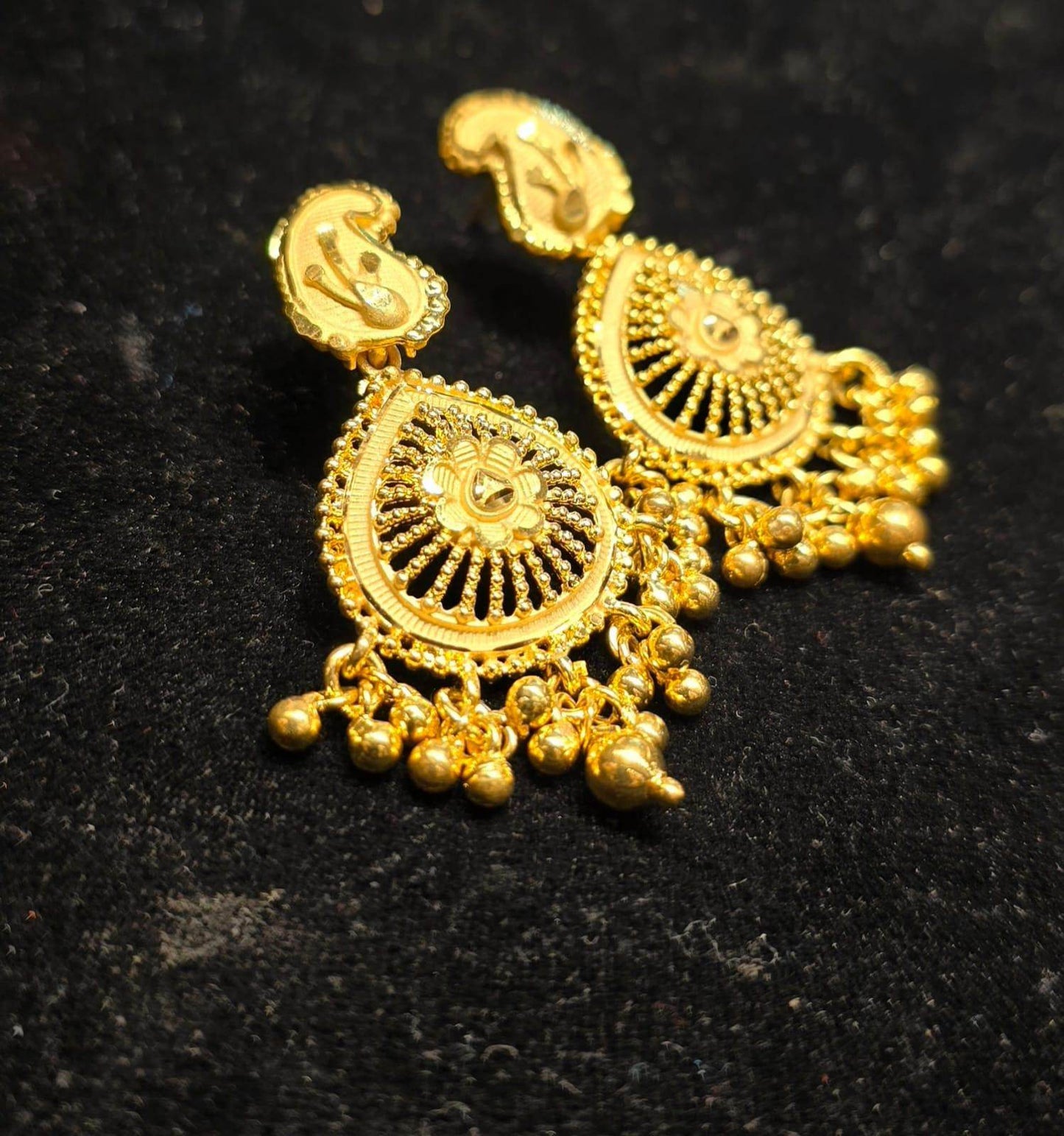 Elegant Gold-Plated Earrings – Timeless Luxury - Mirpur Jewelry City