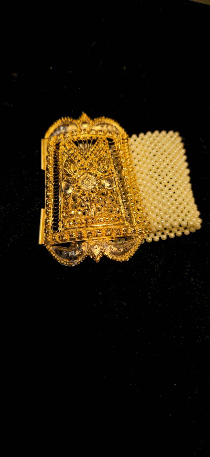 Exclusive pearl design gold plated Mantasha Bridal collection - Mirpur Jewelry City