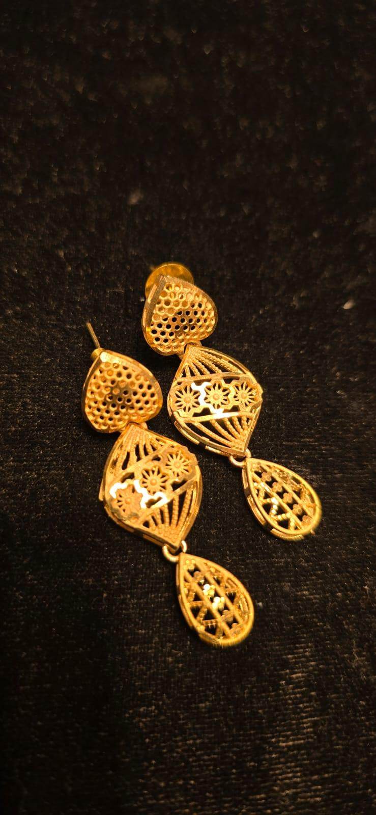 Elegant Gold-Plated Earrings – Timeless Luxury - Mirpur Jewelry City