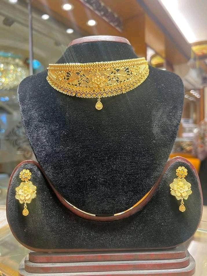 Elegant Gold-Plated Choker Necklace – Mirpur Jewelry City Exclusive - Mirpur Jewelry City