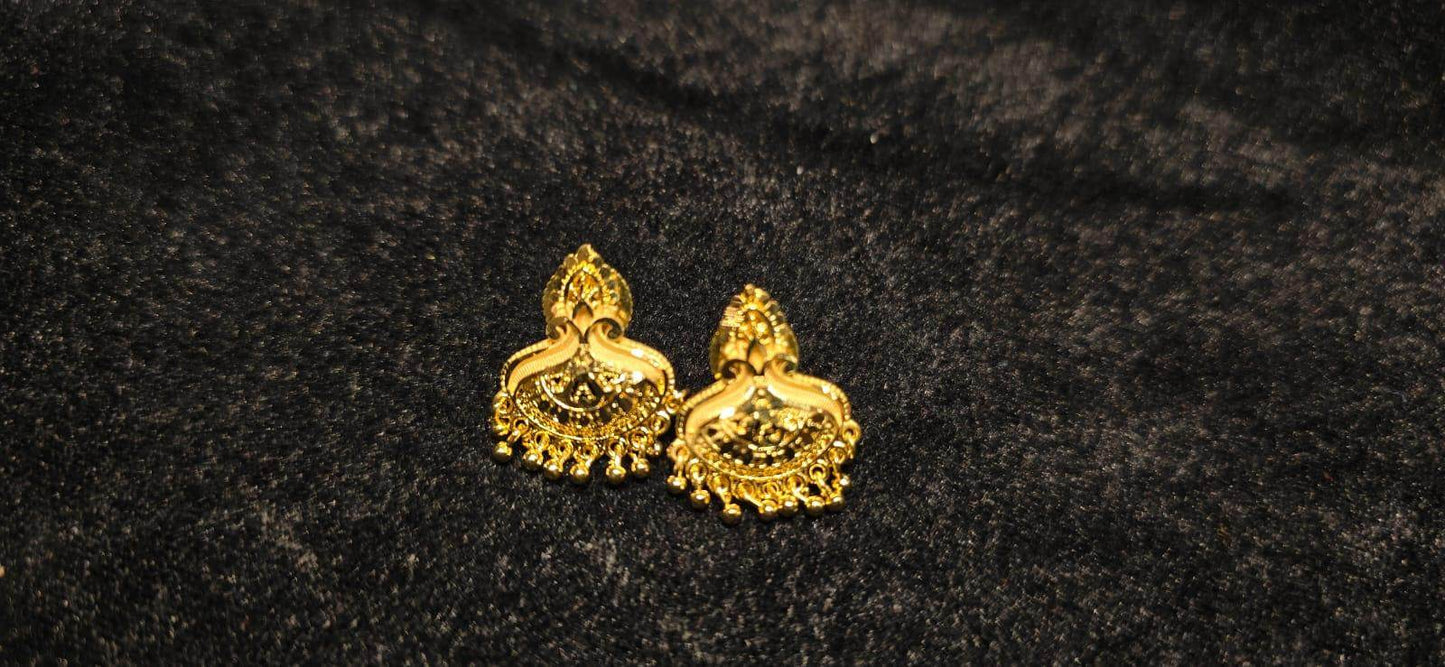 Elegant Gold-Plated Pasha Earrings – Timeless Luxury & Charm - Mirpur Jewelry City