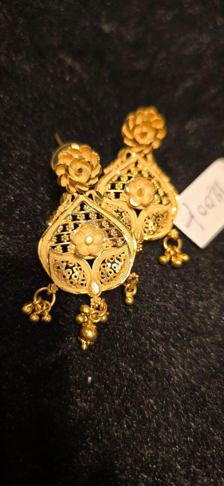 Elegant Gold-Plated Earrings – Timeless Luxury - Mirpur Jewelry City