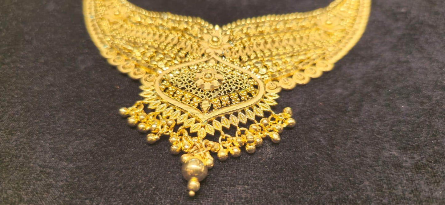 Elegant Gold-Plated Necklace – Timeless Luxury - Mirpur Jewelry City
