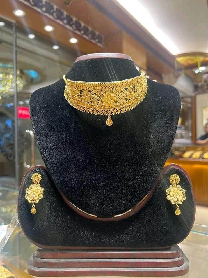 Elegant Gold-Plated Choker Necklace – Mirpur Jewelry City Exclusive - Mirpur Jewelry City
