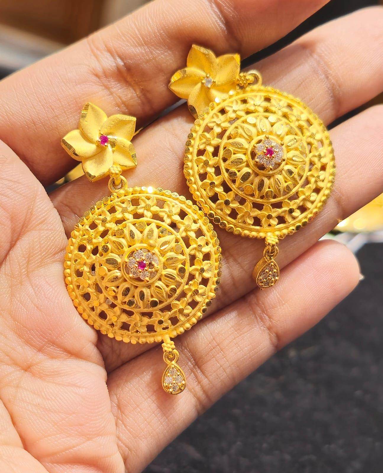 Elegant Gold-Plated Earrings – Timeless Luxury - Mirpur Jewelry City