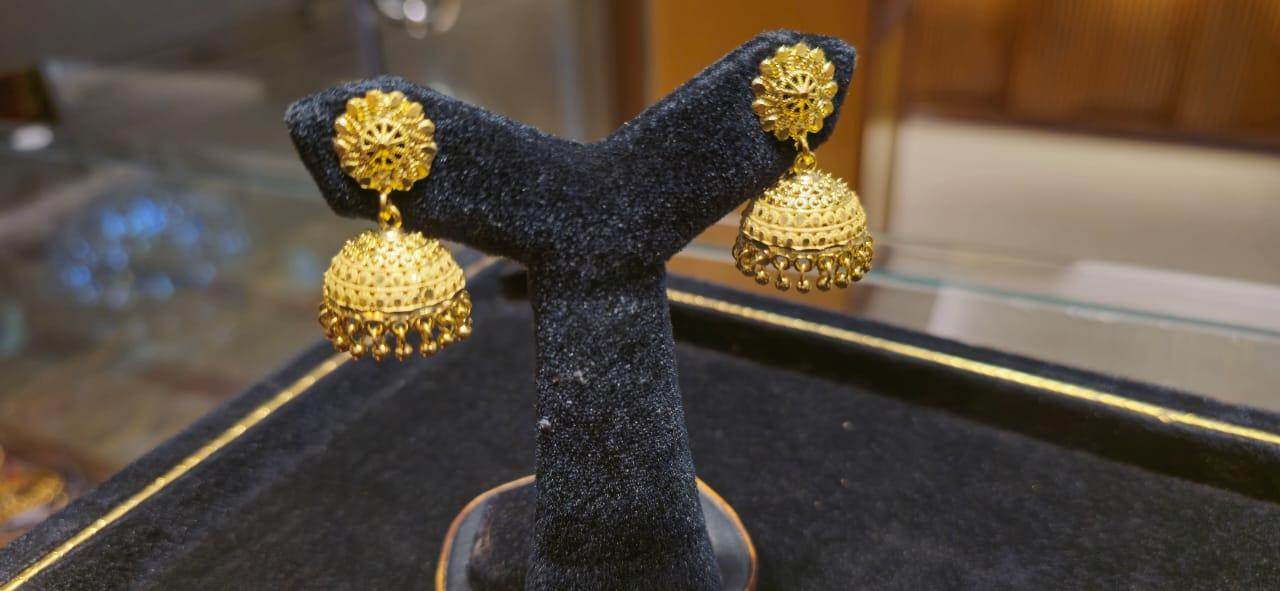 Elegant Gold-Plated Mini Jhumka – Traditional & Stylish - Mirpur Jewelry City